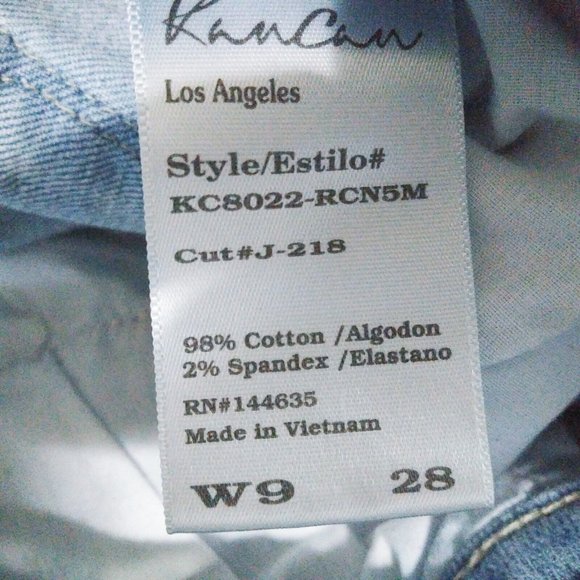 KANCAN Light Wash Blue Destroyed/Patched Skinny Jeans SZ 9/28 x 29 x9" Rise - Picture 8 of 9